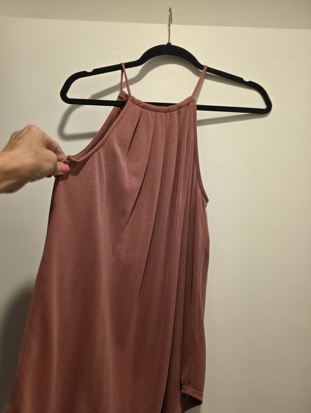 Green Envelope Brand Mauve Halter Neck Tank Top